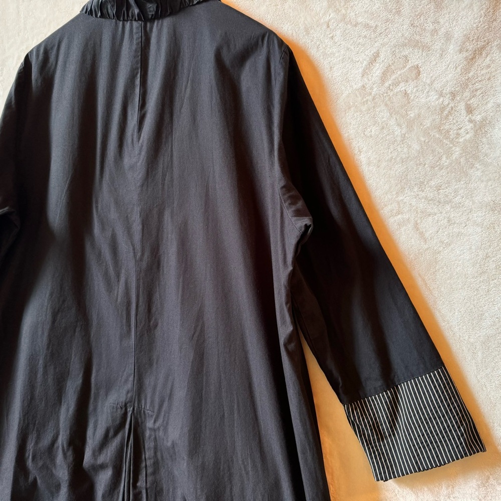 Transparente Drape Oversized Black Jacket With Po… - image 5